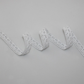 NARROW BALL LACE 1,2cm WHITE 10m