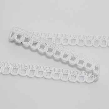 LACE PICOT COTTON 1,2cm WHITE 10m