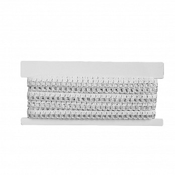 ENCAJE PICOT LAME 1,1cm BLANCO/PLATA 10m