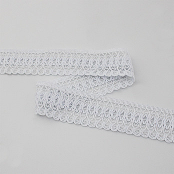 LACE TRILENIUM 3,9cm WHITE 10m