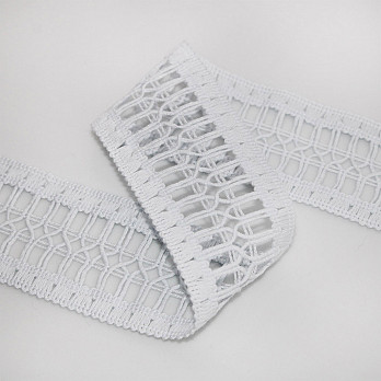 CROSSED LADDER LACE 4,4cm WHITE 30m