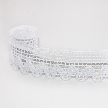 ZIG ZAG LACE 3,2cm WHITE 10m