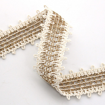 SYMMETRICAL LACE RUSTIC STELLA 4,2cm RAW/JUTE 30m