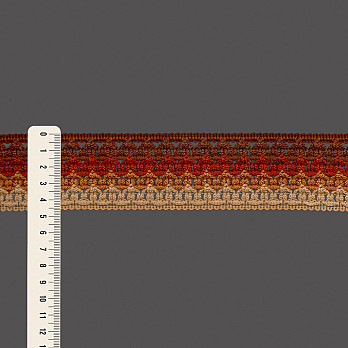 CROCHET LACE CISSA 4,6cm BROWN/CHAMPAGNE/DARK ORANGE/BEIGE 30m