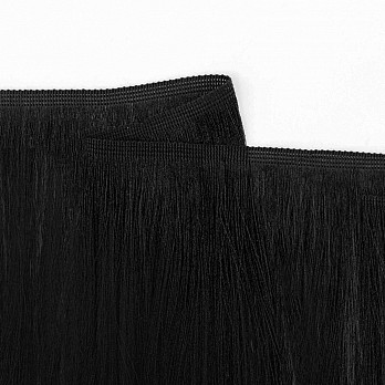 SMOOTH FINE FRINGE 14,8cm BLACK 10m