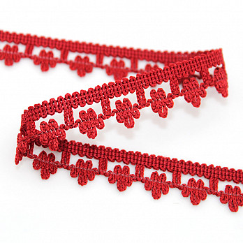 FLOWER LACE 1,6cm RED 30m
