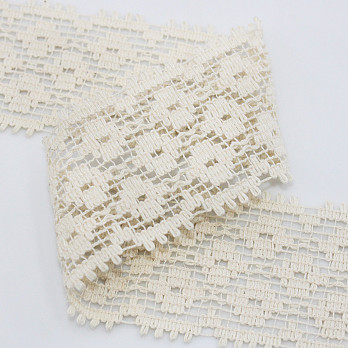 FLOWER TRIPLE BEAK LACE 6,2cm RAW 30m