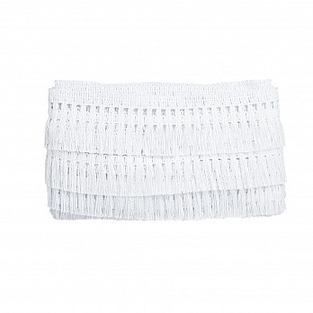 FRINGE BLANKET 5,7cm WHITE 10m