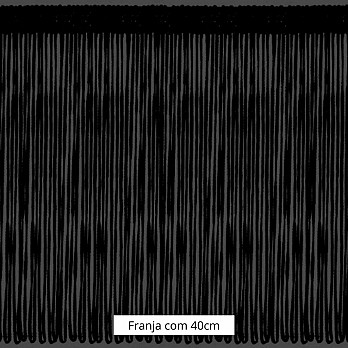 VISCOSE FRINGE 40cm BLACK 10m