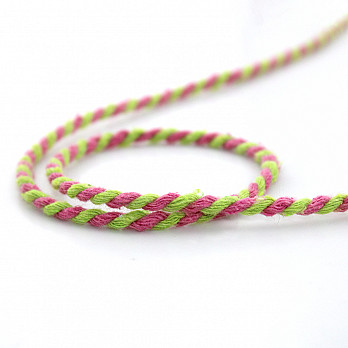 GITANA FINE CORD 4mm PINK/GREEN AVOCADO 30m