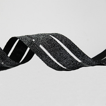 GLOW LEAKED ELASTIC 4,8cm BLACK/SILVER