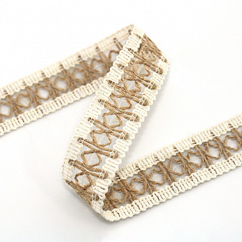 ENCAJE JOSI 2,4cm CRUDO/YUTE 30m