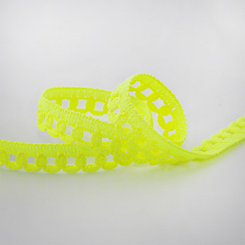 LACE PICOT 9mm NEON YELLOW 30m
