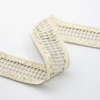 CHECKERED LADDER LACE 3cm RAW 50m