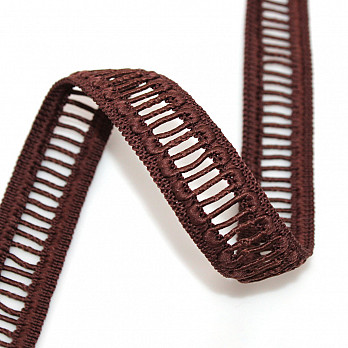 LADDER LACE ELASTIC 1,8cm BROWN 50m