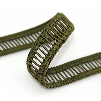 LADDER LACE ELASTIC 1,8cm MOSS GREEN 50m