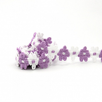 LISBELA PASSEMENTERIE 1,2cm LILAC/RAW 50m