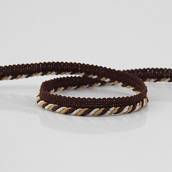 MEDIUM CORD PIPING LACE 1,1cm BROWN/BEIGE/SAND 20m