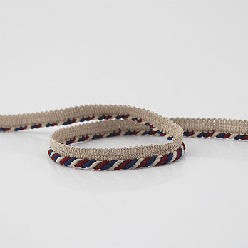 MEDIUM CORD PIPING LACE 1,1cm LIGHT SUEDE/DARK BLUE/WINE 20m