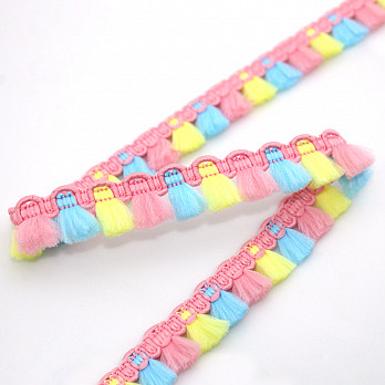 MILANE TASSEL FRINGE 1,6cm BABY PINK/BABY YELLOW/BABY BLUE 50m