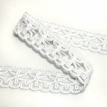 MOUSTACHE LACE 2cm WHITE 30m