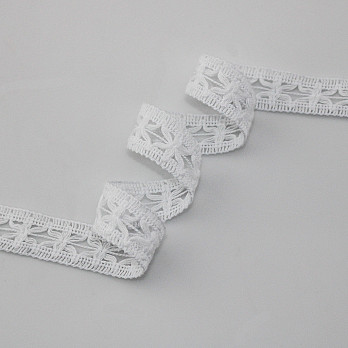 ENCAJE CRUZ DEL SUR 1,8cm BLANCO 30m