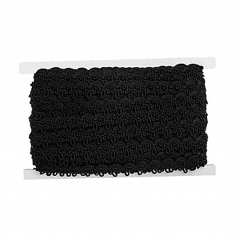 PASSEMENTERIE AMELIA 1,5cm BLACK 20m