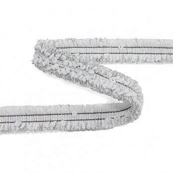 TWEED PASSEMENTERIE 2,2cm RAW/SILVER 20m