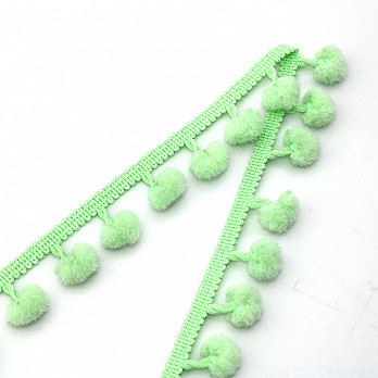 POM POM BALL PASSEMENTERIE 2,5cm BABY GREEN 50m