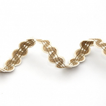 ZIG ZAG PASSEMENTERIE 1,8cm RAW/JUTE 10m