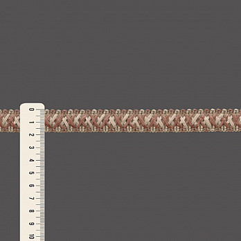 PASSEMENTERIE 1,8cm CHOCOLATE/STRAW/DARK SAND 20m