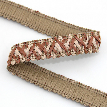 PASSEMENTERIE 1,8cm CHOCOLATE/STRAW/DARK SAND 20m