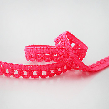 LACE PICOT 9mm NEON PINK 30m