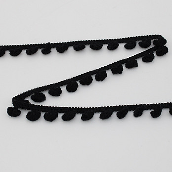 PASAMANERÍA POMPÓN 1,3cm NEGRO 20m