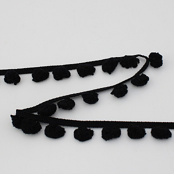 PASAMANERÍA POMPÓN 1,8cm NEGRO 20m