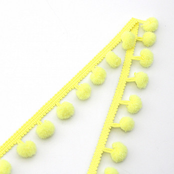 POM POM BALL PASSEMENTERIE 2,5cm BABY YELLOW 50m