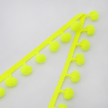 POM POM BALL PASSEMENTERIE 2,5cm NEON YELLOW 50m