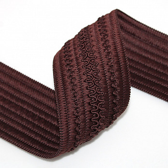 ELÁSTICO RELIEVE ONDULADO 6,3cm MARRÓN CAFÉ 25m