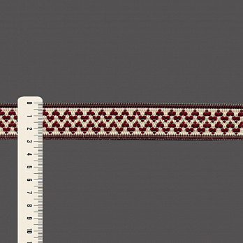 RELIEV ZIG ZAG ELASTIC 2,8cm BROWN/PEACH/WINE 25m