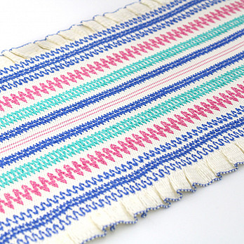 ELÁSTICO ZIG ZAG ENROLLADO TOP 20,2cm CHAMPÁN/AZUL/ROSA/AZUL PISCINA 10m