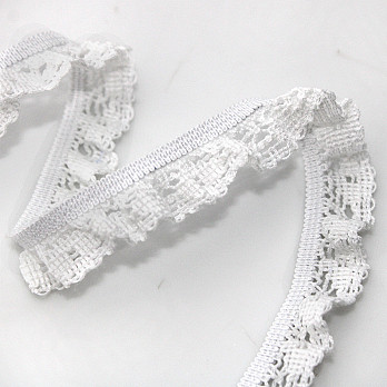 RUFFLED LACE ELASTIC 1,7cm RAW 25m