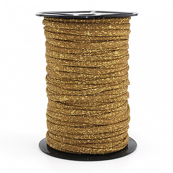 SHOELACE CORD 6,5mm CARAMEL/LIGHT GOLD 50m