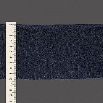SMOOTH FINE FRINGE 13,8cm DARK BLUE 10m