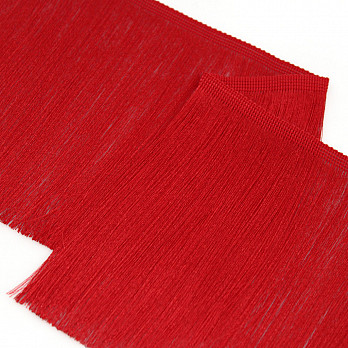 SMOOTH FINE FRINGE 13,8cm RED 10m