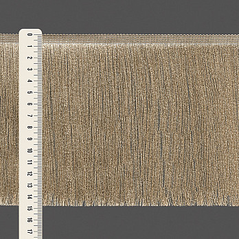 SMOOTH FINE FRINGE 14,8cm DARK SAND 10m