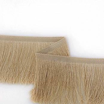 SMOOTH FINE FRINGE 6,8cm DARK SAND 10m