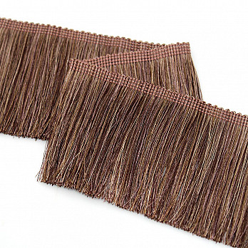 SMOOTH MEDIUM FRINGE 6,8cm SUEDE/BROWN/CHOCOLATE/EBONY 10m