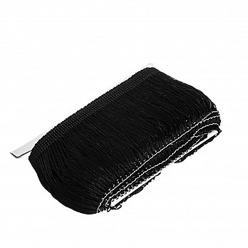 VISCOSE FRINGE 10cm BLACK 10m