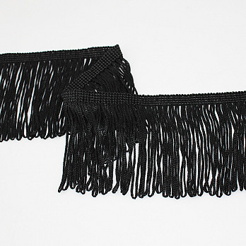 VISCOSE FRINGE 9,8cm BLACK 10m