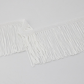 VISCOSE FRINGE 9,8cm WHITE 10m